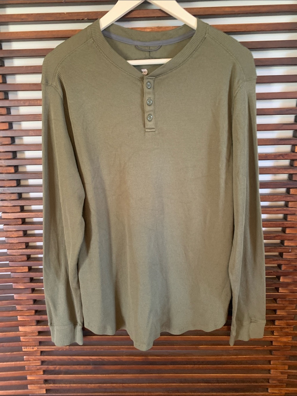 all in motion Olive Long-Sleeve Henley Shirt
